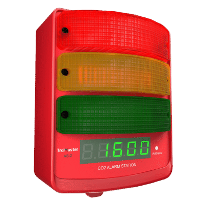 CO2 Alarm Station (audio/visual) plus LED display indicator with cable set (AS-2)